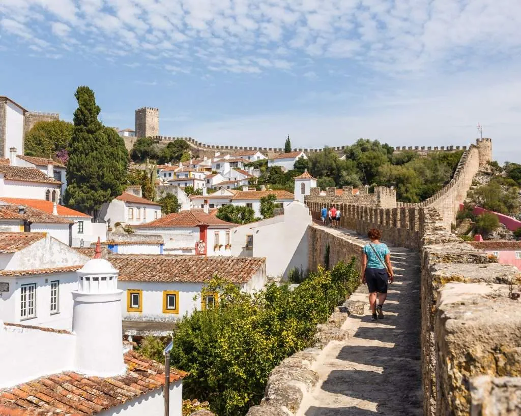 The Medieval Wall at Obidos - Lisbon to Obidos day trip 